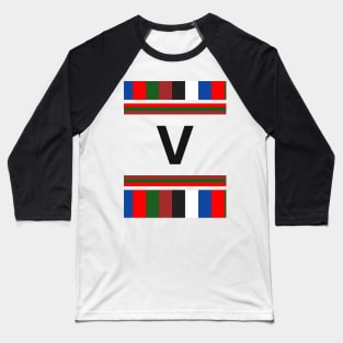 Black v letter Baseball T-Shirt